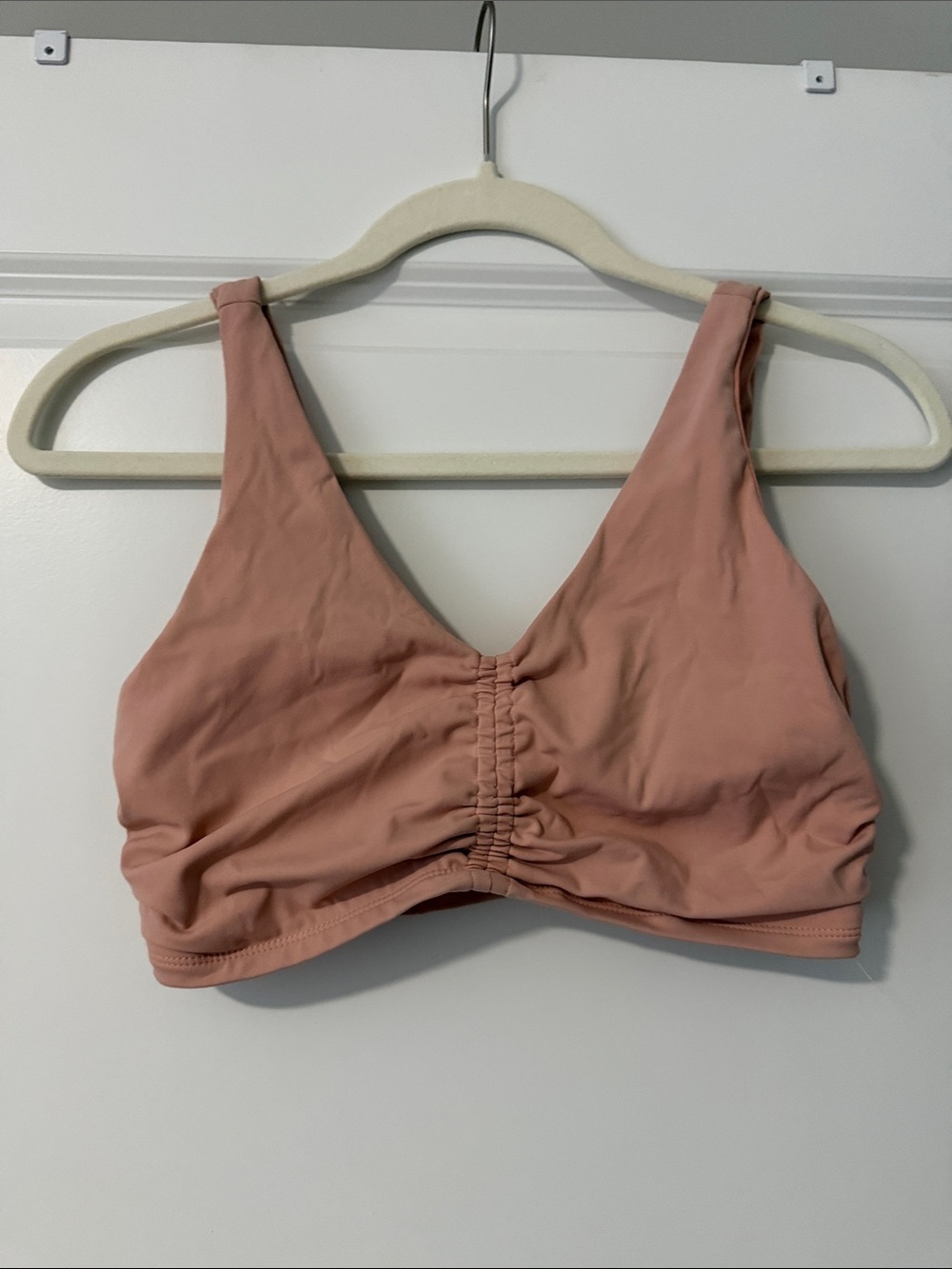 JoyLab Blush Pink Ruched Front Sports Bra